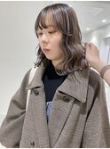 ピンクベージュ×アンブレラカラー