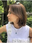 広尾　恵比寿　ミディアムレイヤー　白髪染め　ヘアマニキュア