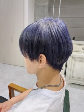 デイズ(days) ブルーカラー　ツーブロック韓国マッシュ/ブリーチデザイン原宿