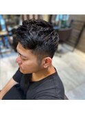 20代30代40代メンズカット/刈り上げショート/メンズアップバング