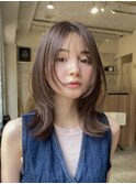 顔周りカット レイヤー 似合わせカット シースルーバング