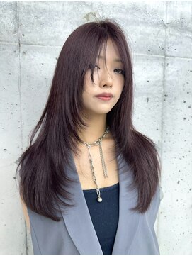 ビューブルー 亀戸錦糸町(VIEW BLUE) 小顔に見せるレイヤーカット/白髪ぼかしハイライト/髪質改善