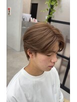 ITSUKI men's&nbsp;メンズミルクティーベージュ×センターパートショート