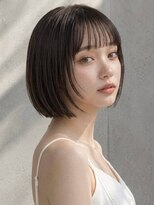 ヴェイン 渋谷(vain)&nbsp;ミニマム ボブ シースルーバング 内巻き 美髪 清楚 暗髪 艶髪