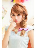 結婚式☆二次会★CHARMERサイド編込みヘアセット
