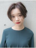 センターパート グレージュ ショートボブ☆