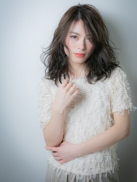 カバーヘアアンドスパ ブリス 浦和(COVER HAIR&SPA bliss) 黒髪くすみカラーくせ毛風ニュアンスウェーブw浦和30代40代50代