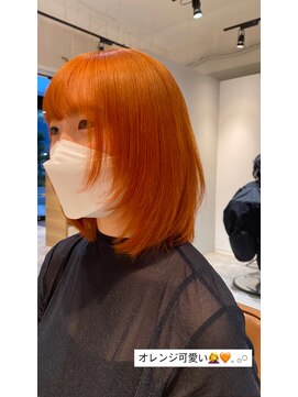 シェノン 奈良橿原店(CHAINON) 【ブリーチ1回】 .+ビタミンオレンジカラー+.