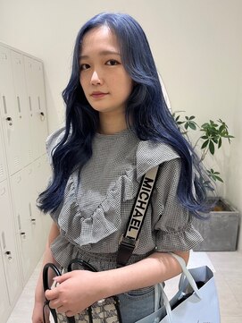 ジーナ セントラル銀座(Zina) ダブルカラー*ロングヘア*アクアブルー【ZinaCENTRAL】