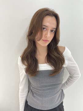 アールプラスヘアサロン(ar+ hair salon) くびれ巻き×ハニーグレージュ