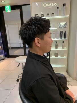 アイズ 海老名(AIZU) ショートアップバング　ラフショートアップバング　メンズカット