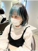 ふんわりボブ / フェイスフレーミング / 水色 / 群馬太田