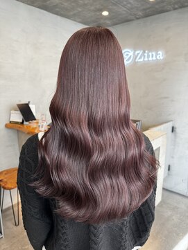 ジーナ 池袋(Zina) pink brown/ブリーチなしダブルカラー