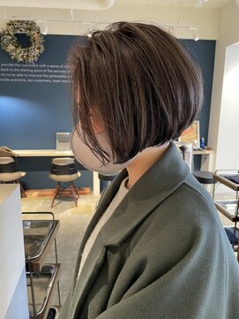 クロップ(CROP) 【CROP】白髪ぼかし×グレージュ×ショートボブ