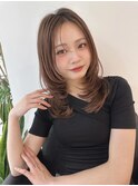 くすみベージュマロンベージュホワイトブロンド細めハイライト