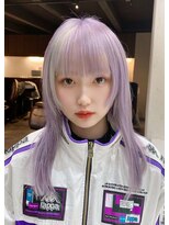 ディーン 岡崎店(DEAN)&nbsp;ラベンダーミルクティー姫カットレイヤー段カットクラゲヘアー