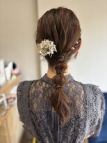 ディーバ 京橋店(diva)&nbsp;編みおろし/ヘアアレンジ/結婚式/ロープ編み