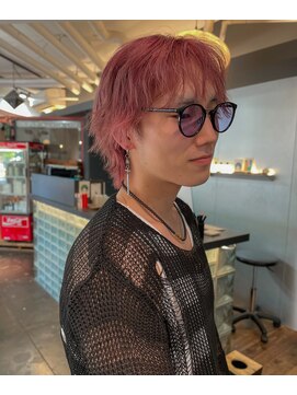 ムク(MUKU) モードなメンズのピンクヘア