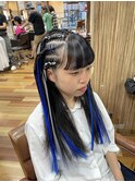 エクステハーフコーンロウ×前髪エクステ