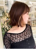 ハイライトバレイヤージュダブルカラーケアブリーチ20代30代