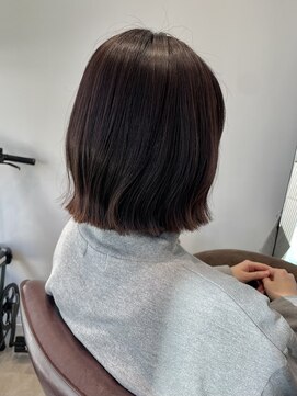 切りっぱなしボブ/タッセルボブ/ウォームブラウンカラー