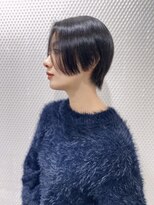 エアー 青山(AIR) センターパートハンサムショートコンパクトショート黒髪