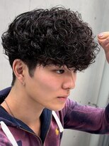 フィフス 大分(fifth) 大分波巻きプードルパーマメンズカット重ためラウンドマッシュ