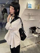 ゾーイ ケゴ 天神今泉(ZOEY kego)&nbsp;黒髪ストレートに姫カット