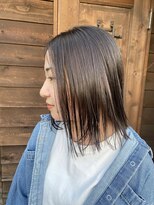 ラポール(Rapport)&nbsp;切りっぱなし×カーキベージュで透明感あるミディアム