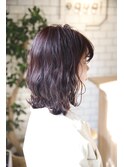 かわいい 肩口ウェーブ S/S アメリカンチェリー