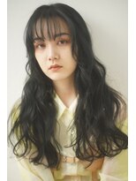 ブレス 芦屋店(brace) 薄めバングxヨシンモリ風ウエーブ