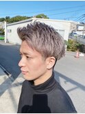 イケメン男子は【ハイトーングレージュ】メンズショート/カラー