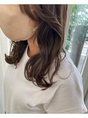 ブリーチなしオリーブカラー