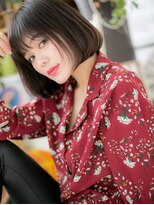 カバーヘア ブリス 戸田公園西口店(COVER HAIR bliss)&nbsp;黒髪グレージュカラー前下がり大人ボブh2戸田公園20代30代40代