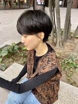 ハルキ ミナト ジャパン オオサカ(HARUKI MINATO japan OSAKA)&nbsp;40代50代小顔似合わせカットくびレイヤーエモージュ大人可愛い