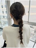 大人っぽ編みおろしヘア