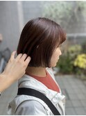 西葛西で脱白髪　白髪ぼかしハイライト　ピンクハイライト