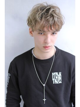 ブラン 広島本通(Blanc) 【Blanc】メンズカット_ブリーチ_ニュアンスパーマ