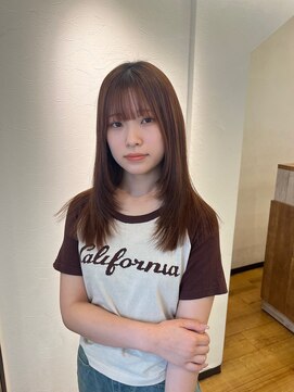 エデン(Eden by Nanpu) 顔周りレイヤーカット×オレンジブラウン