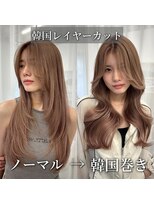 ハピネス 西大寺店(Happiness)&nbsp;韓国レイヤー レイヤーカット ワンホン 韓国スタイル 髪質改善