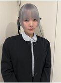 黒髪/ボブルフ/ネビージュ/小顔/ワンレン/梅田/髪質改善/前髪