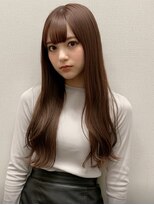 ファクトリーファイブ(Factory5) 小顔レイヤーロングベージュ20代30代40代くびれミディ韓国ヘア