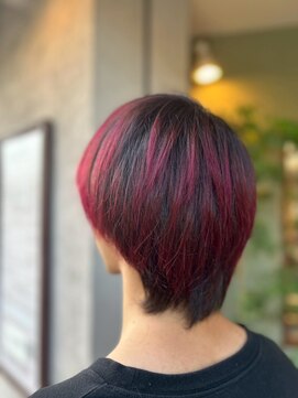 エプリ(epris) ワインレッドグラデーションショート