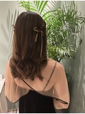 ハーフアップ