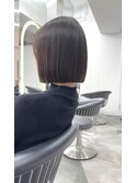 ☆切りっぱなし×韓国ボブ×髪質改善縮毛矯正×チャコールグレー