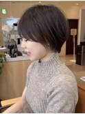 韓国ふわっとショート前髪カット髪質改善銀座