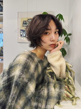 ヒュージ 表参道(huge) ショートボブ/ミニボブ/ニュアンスパーマ/顔周りカット/20代30代