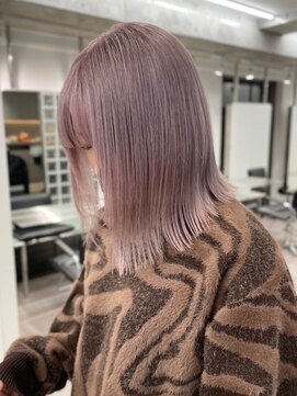 サンクプロジェクト(cinq PROJECT) ミルクティーベージュダブルカラーハイトーンレイヤーカット韓国