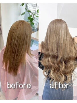 ガルボヘアー 心斎橋店(garbohair) 心斎橋プルエクステカラーしながらロングを楽しめるハイトーン