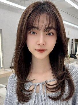 エジョン 三鷹店(Aejon) 三鷹レイヤーカット韓国ダブルカラー顔周り前髪カットボブ